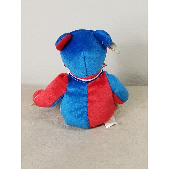 God Bless America Holy Bears 2001 Beanie Plush Patriotic 9" Red Blue White - Picture 6 of 12